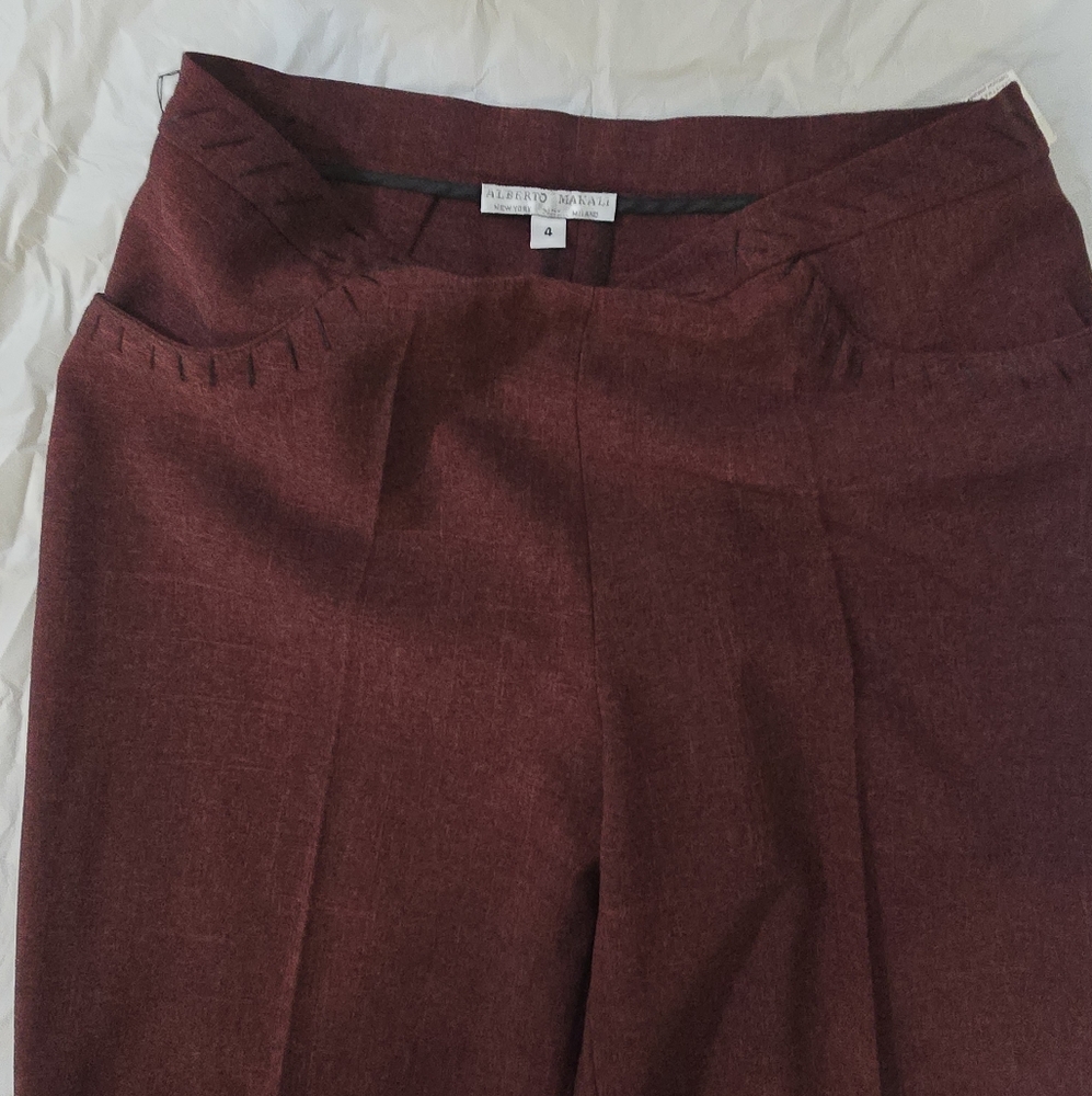 Alberto Makali Deep Red Trousers